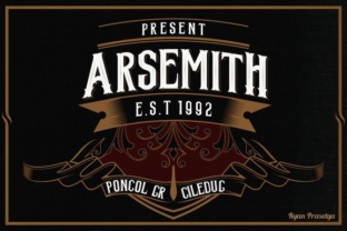 Arsemith: Modern Vintage Font