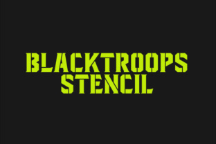 Blacktroops Stencil Font
